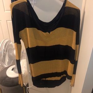 Burnt orange striped long sleeve